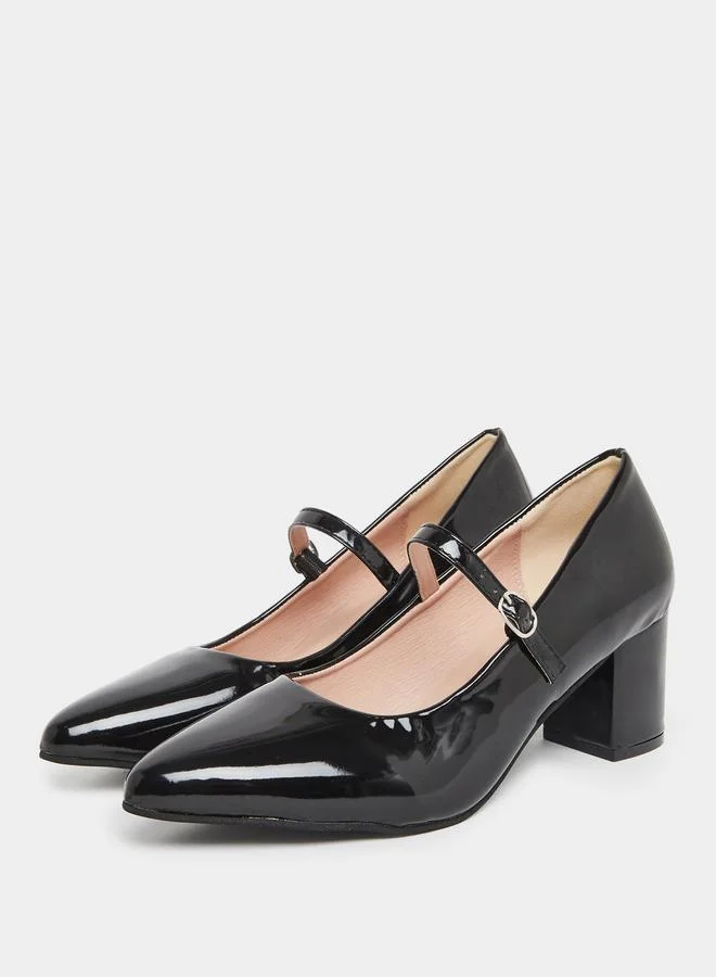 Take Two Women Black Patent Leather Mary Jane Shoes